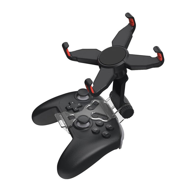 Adjustable Swivel Mount for Switch 2 Pro Controller – 360° Rotatable Phone Holder with Anti-Slip Grip, Multi-Angle Gaming Bracket Stand for Wireless Controller (Black) - Image 4